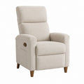 Relaxsessel mit manueller Liegefunktion Beige Polyester 85 x 92 x 103 cm