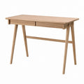 Schreibtisch mit 2 Schubladen Eiche massiv rechteckig 120 x 60 x 75 cm